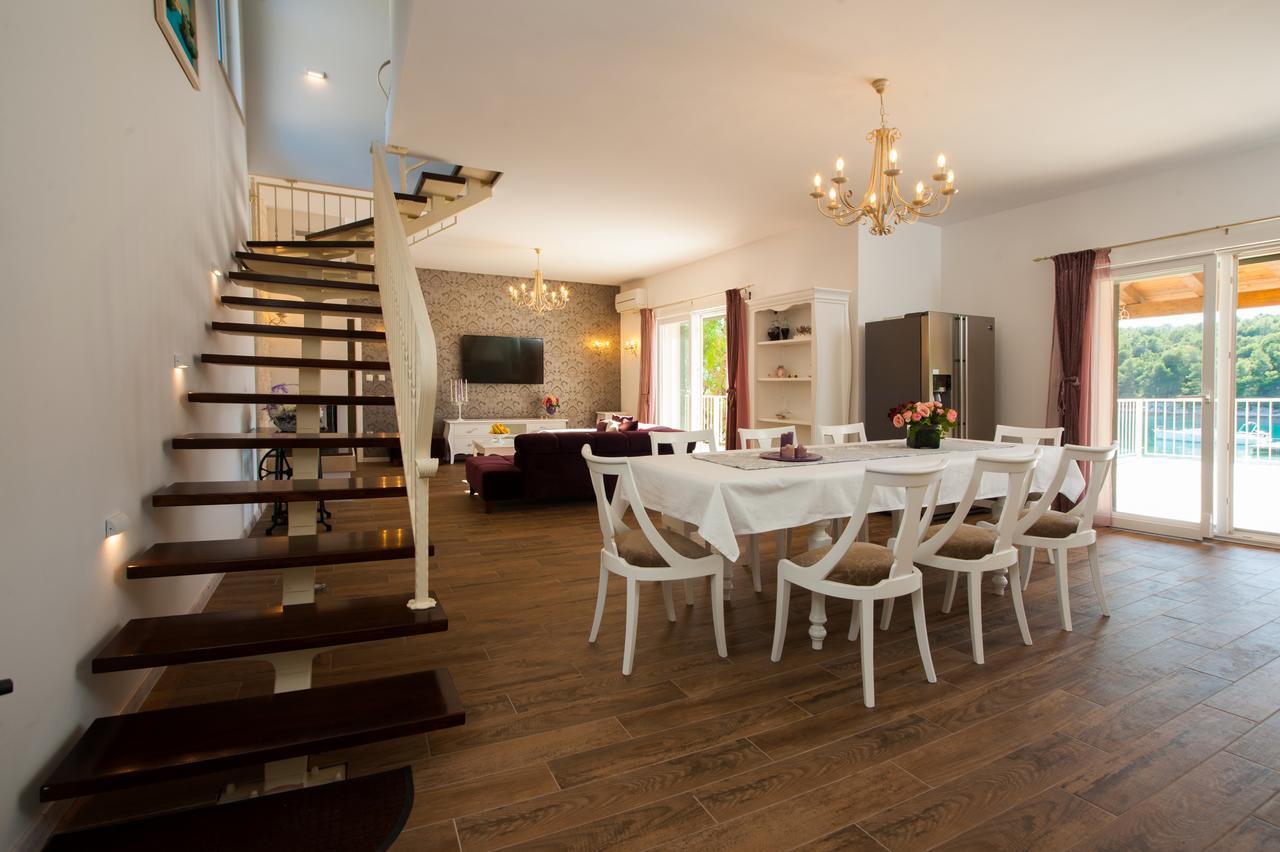Luxury Villa Kate - In Lucice Bay With Turquoise Sea, Amazing Seaviews, And Heated Pool Milna  Luaran gambar